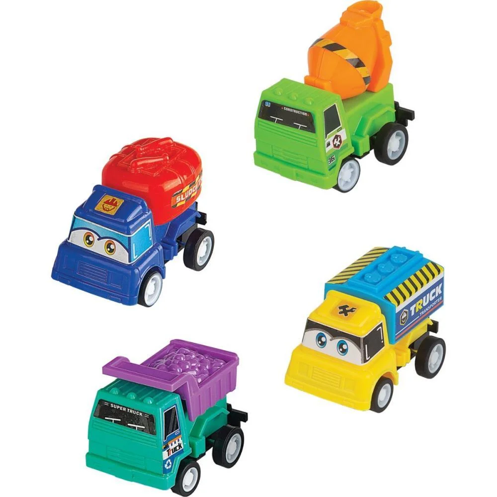 Carrinho A Friccao Mini Velozes Trucks (S) Braskit (Bl.c/04) - imagem 3