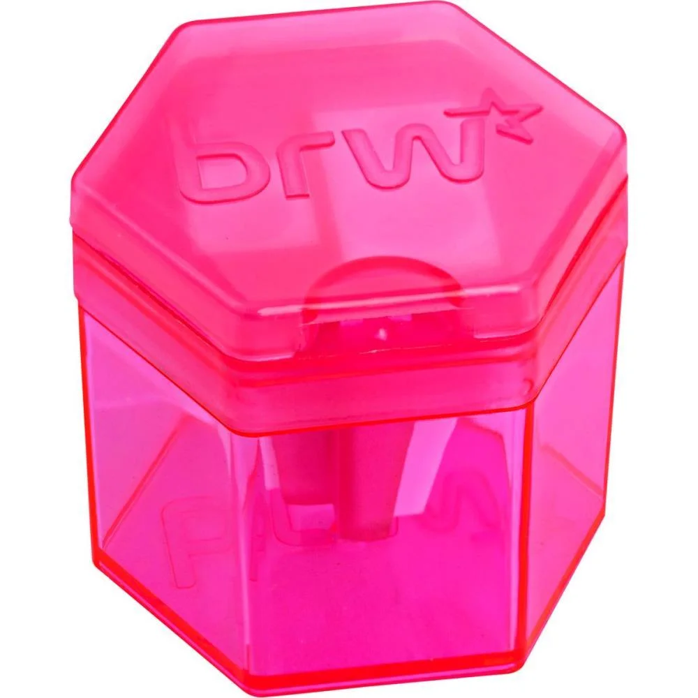 Apontador Com Deposito Triplo 3 Furos Plastico Cores Brw (Dp.c/12) - imagem 4