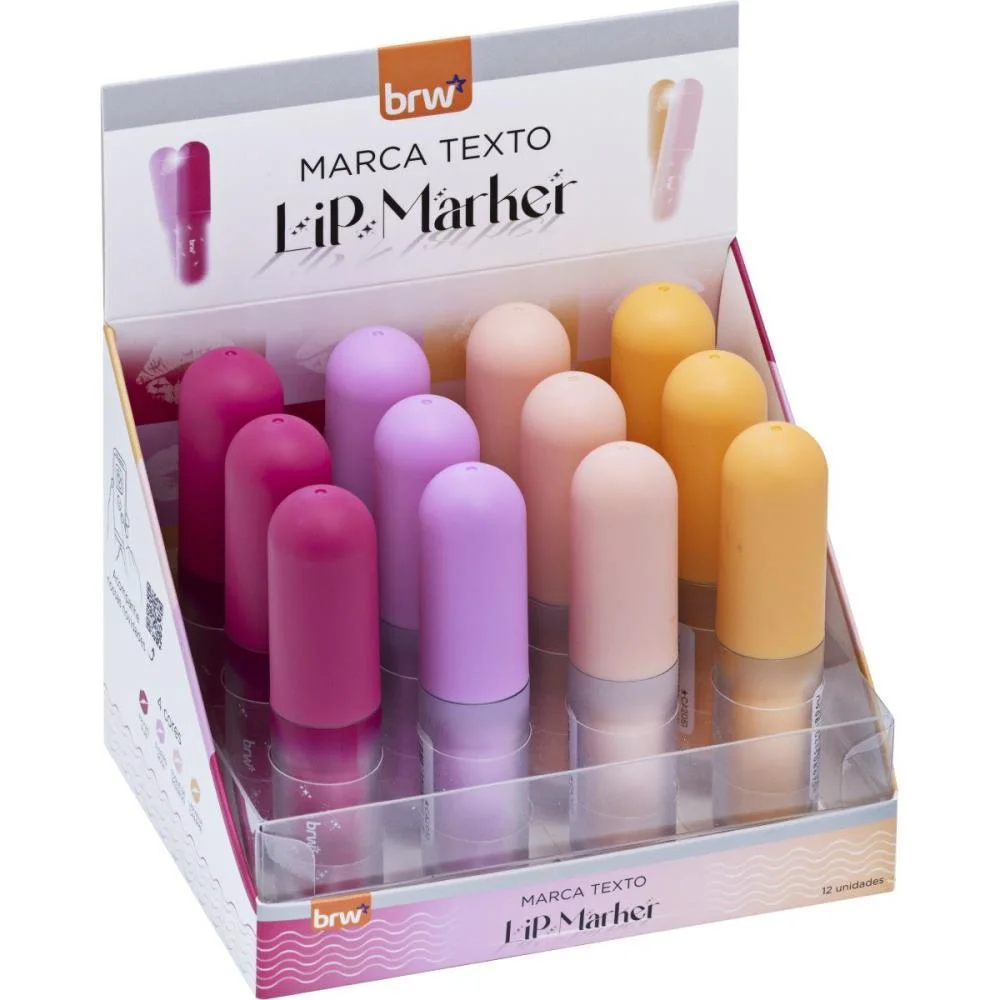 Caneta Marca Texto Lip Marker (S) Brw (Dp.c/12) - imagem 6