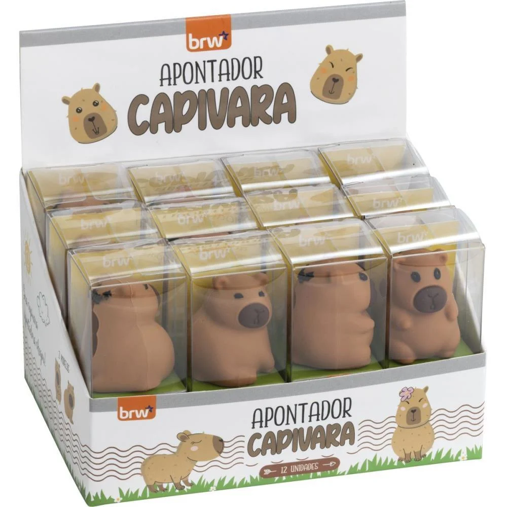 Apontador Sem Deposito Capivara Plastico (S) Brw (Dp.c/12) - imagem 2