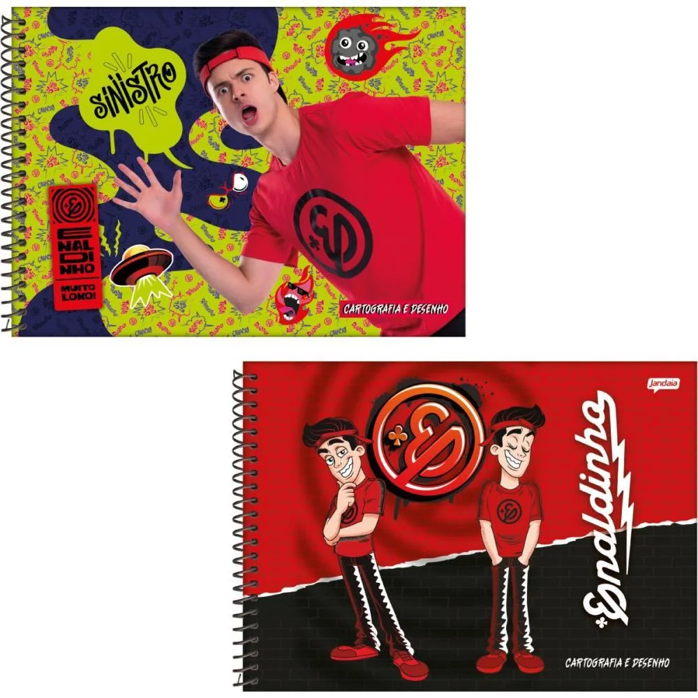 Caderno Desenho Univ Capa Dura Enaldinho 80Fls. Jandaia (Pct.c/04) - imagem 2