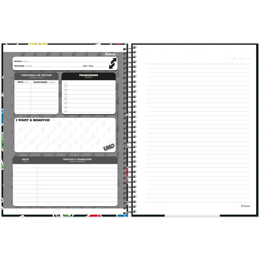 Caderno 01X1 Capa Dura Uno 80Fls Foroni (Pct.c/04) - imagem 8