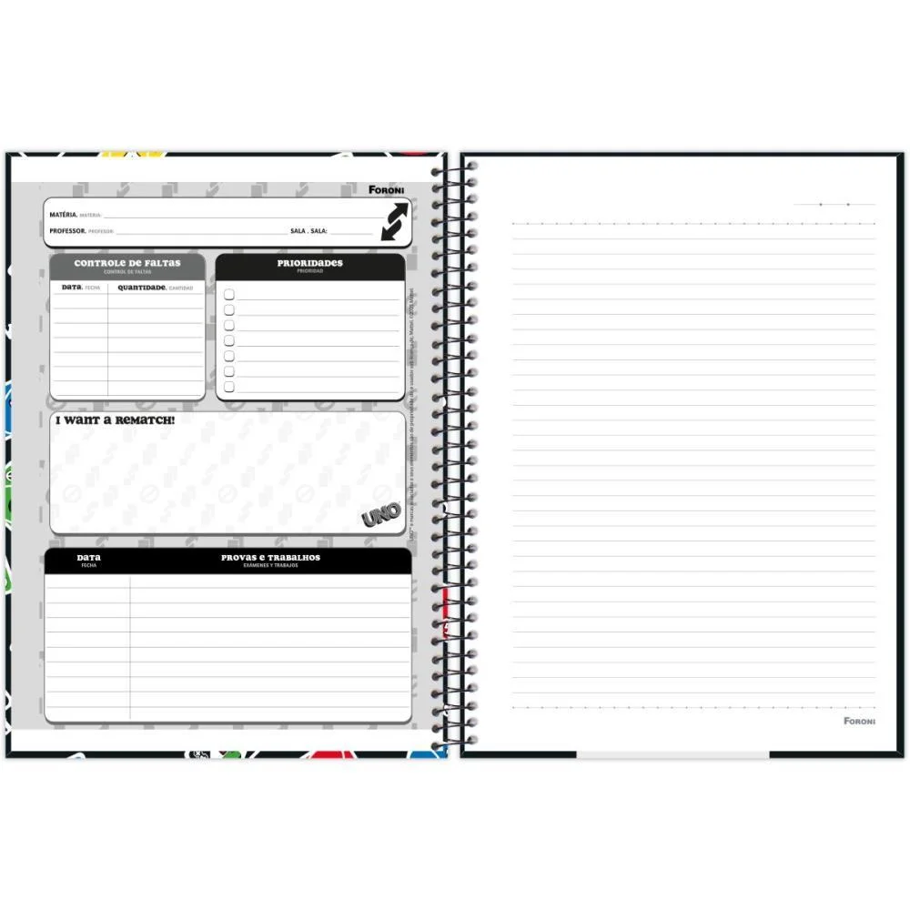 Caderno 10X1 Capa Dura Uno 160Fls Foroni (Pct.c/04) - imagem 8