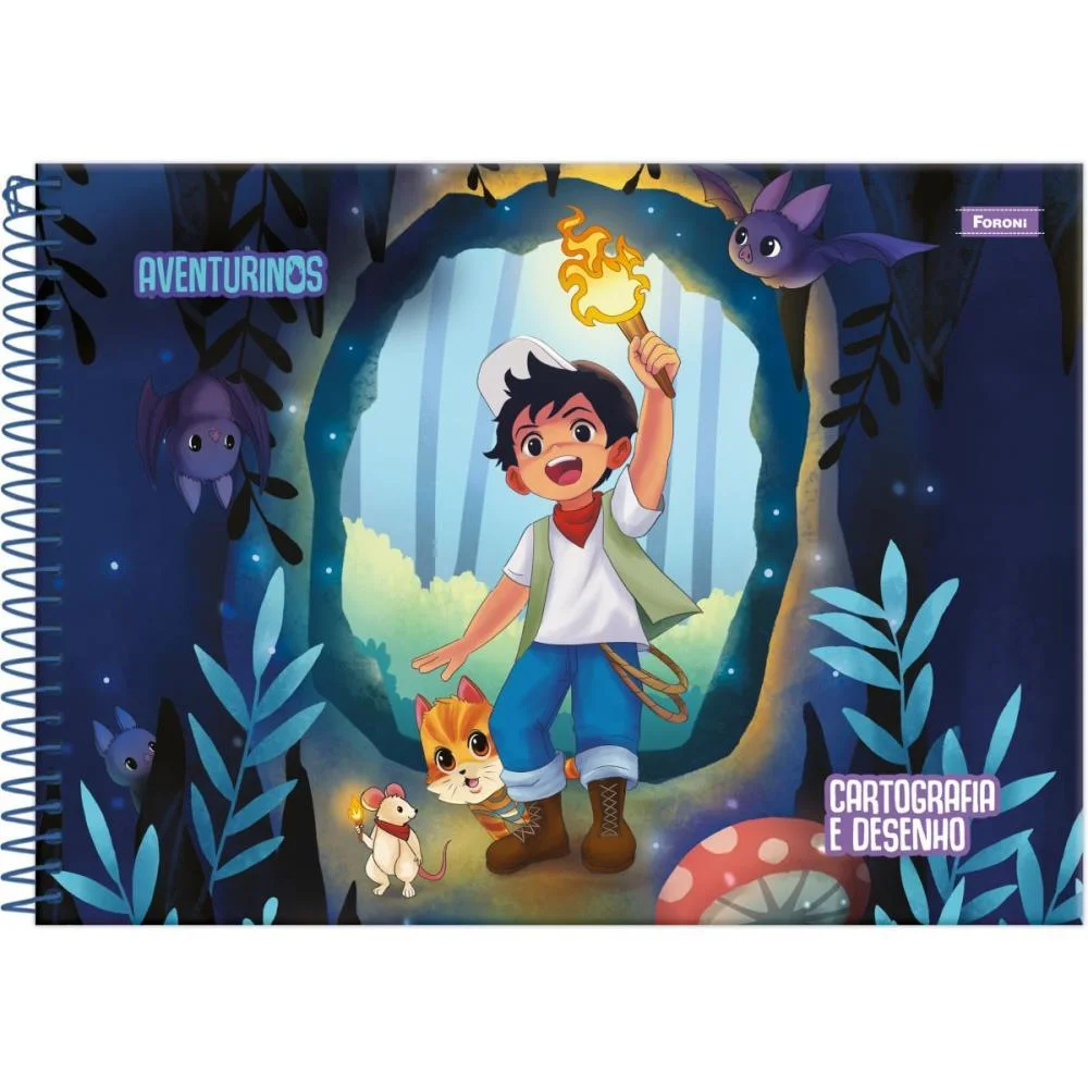 Caderno Desenho Univ Capa Dura Aventurinos 80Fls Foroni (Pct.c/05) - imagem 6