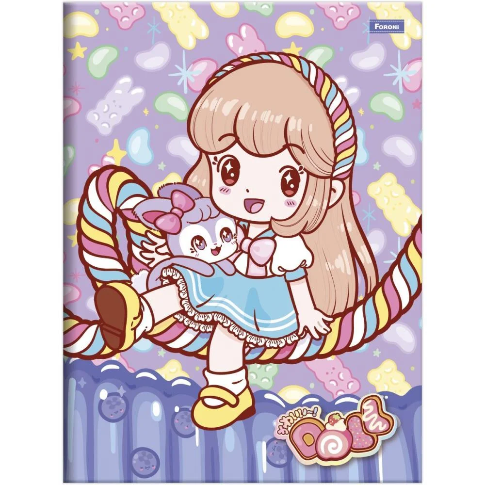 Caderno Brochurao Capa Dura Doll 80Fls Foroni (Pct.c/05) - imagem 4