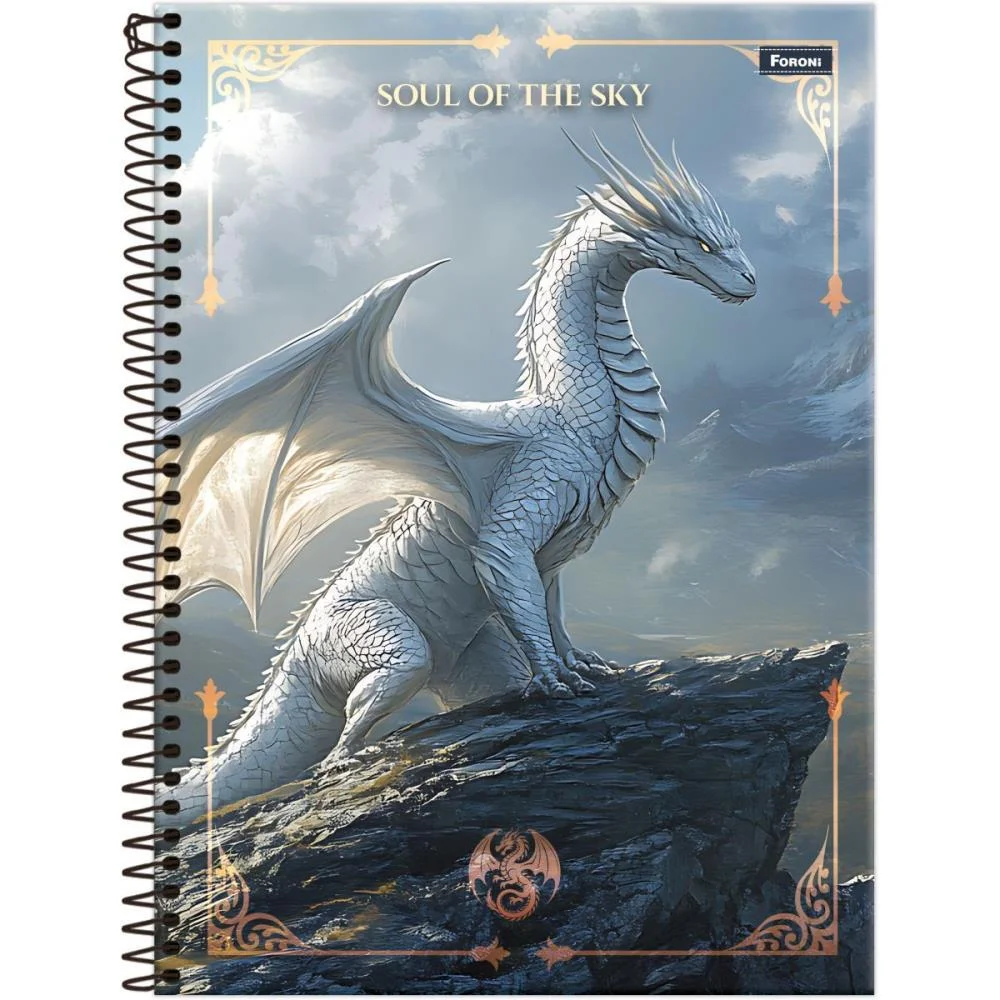 Caderno 01X1 Capa Dura Drakos 80Fls Foroni (Pct.c/04) - imagem 9