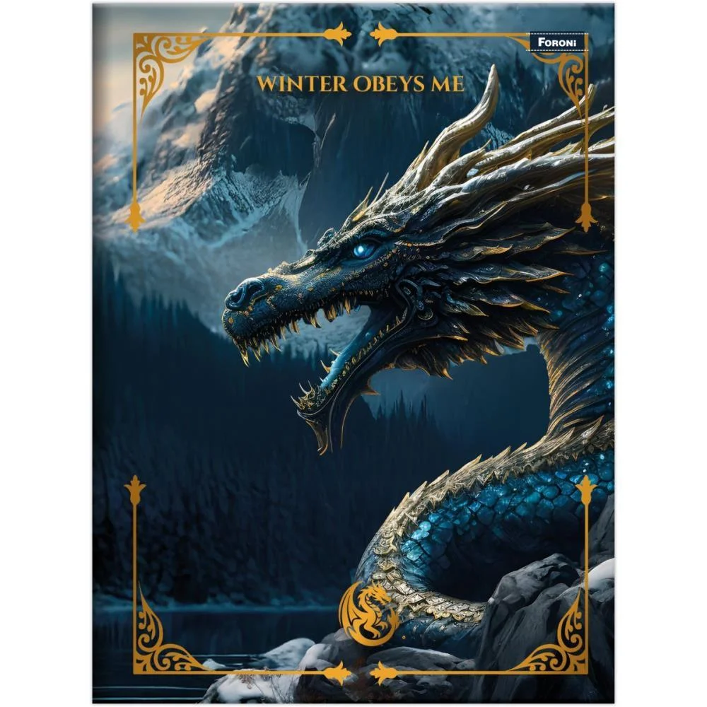 Caderno Brochura 1/4 Capa Dura Drakos 80Fls Foroni (Pct.c/05) - imagem 5