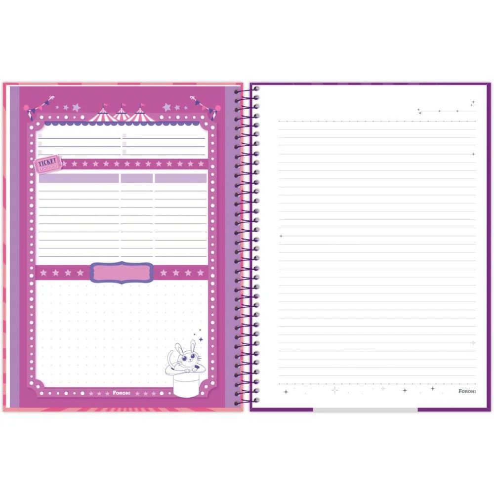 Caderno Espiral 1/4 Capa Dura Judy 80Fls Foroni (Pct.c/05) - imagem 8