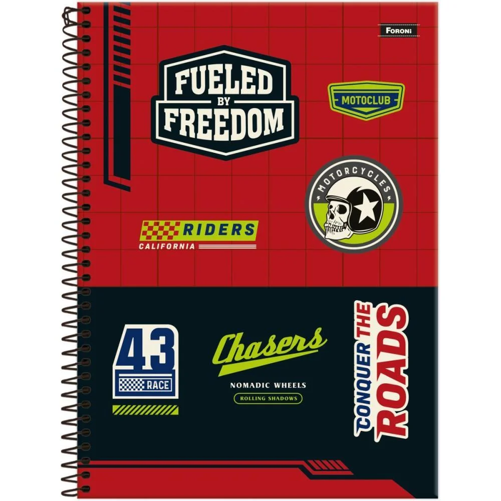 Caderno 10X1 Capa Dura Motoclub 160F Foroni (Pct.c/04) - imagem 2