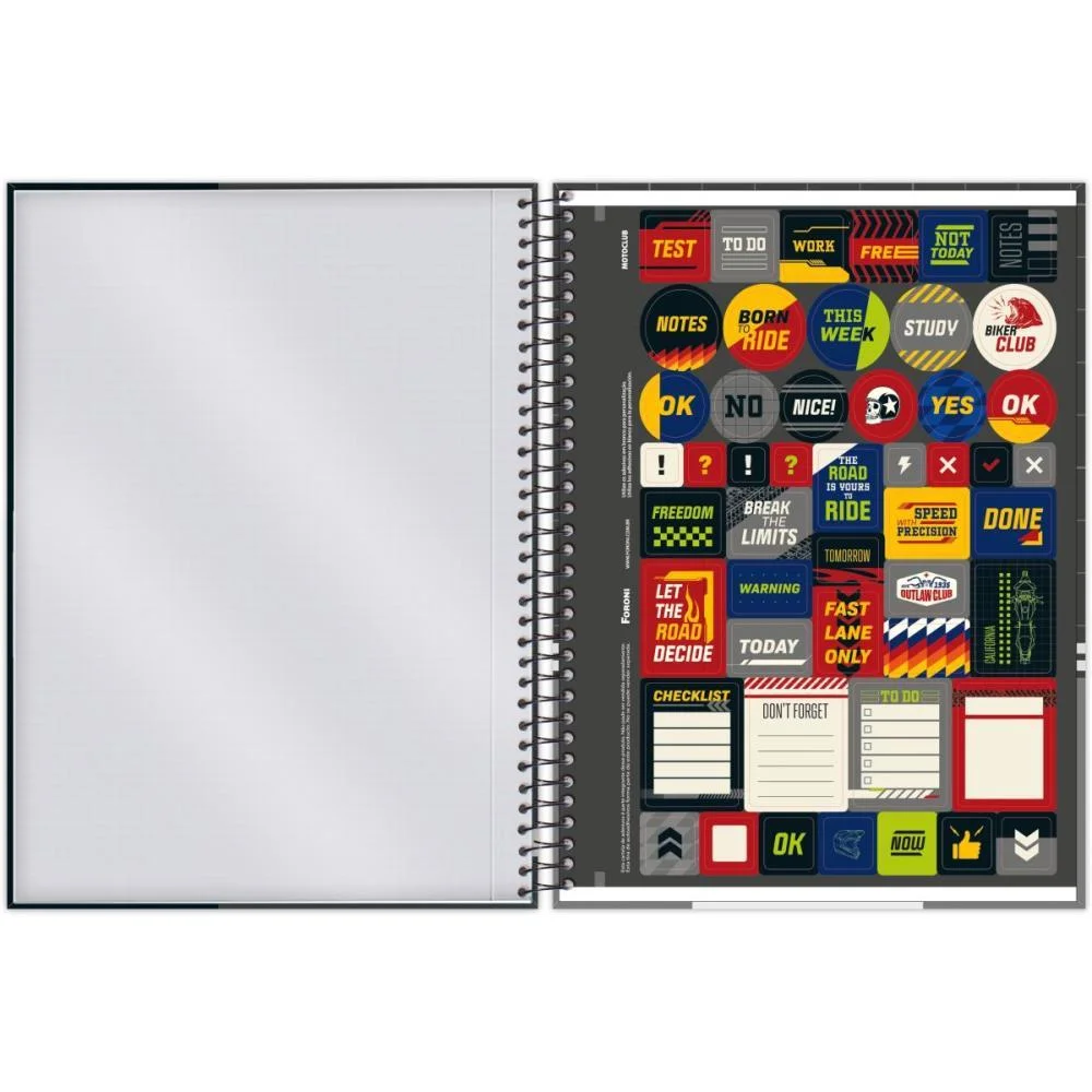 Caderno 10X1 Capa Dura Motoclub 160F Foroni (Pct.c/04) - imagem 7