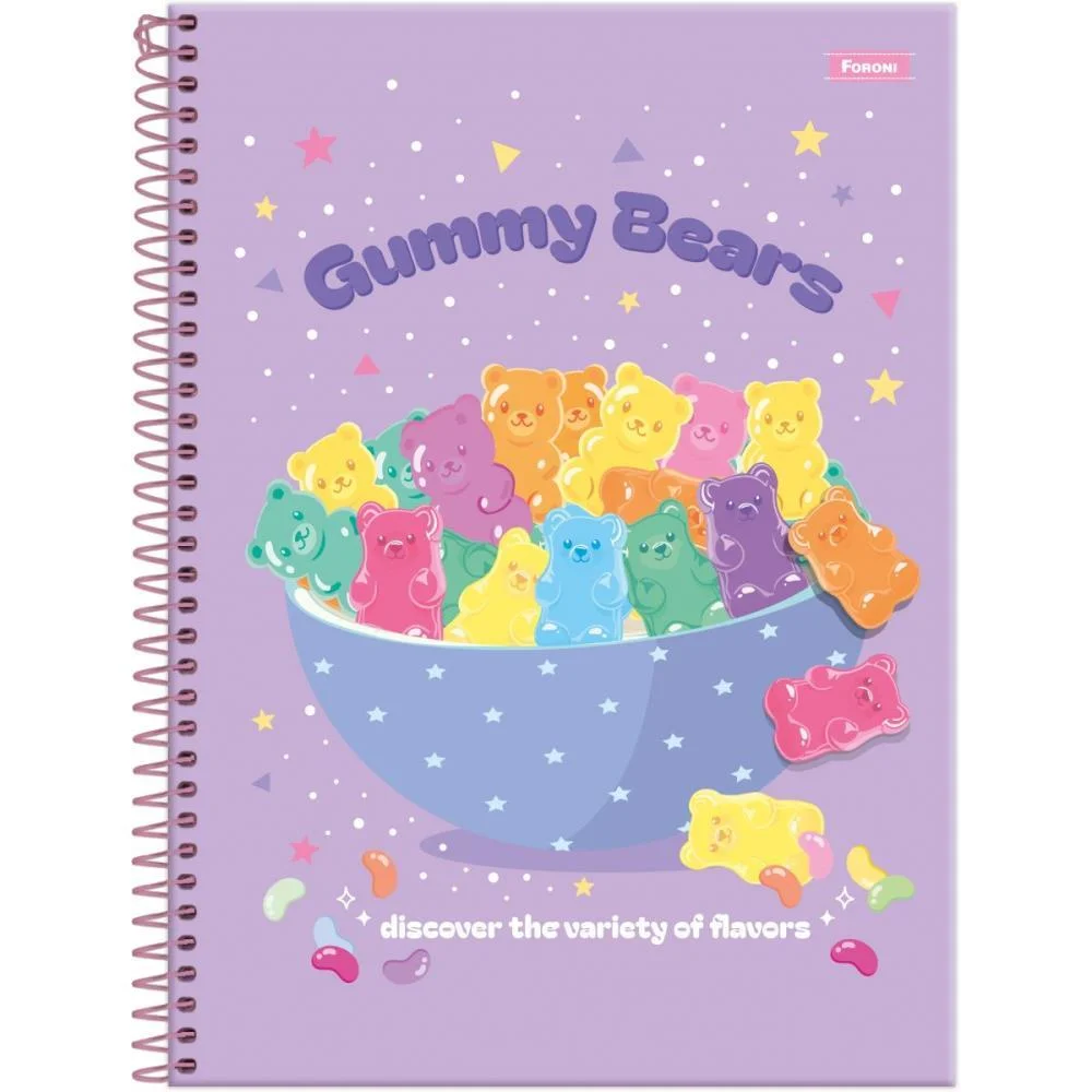 Caderno 01X1 Capa Dura Sugar Rush 80F Foroni (Pct.c/04) - imagem 2