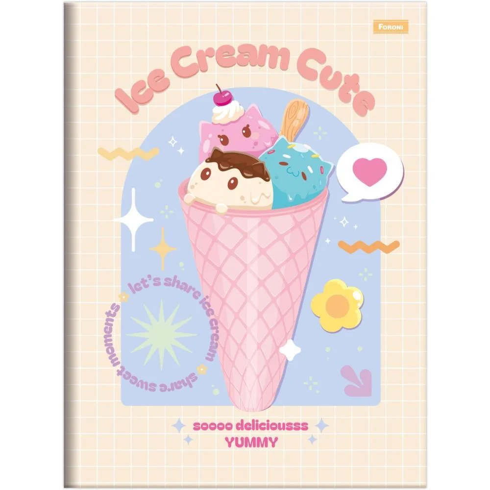 Caderno Brochurao Capa Dura Sugar Rush 80F Foroni (Pct.c/05) - imagem 3