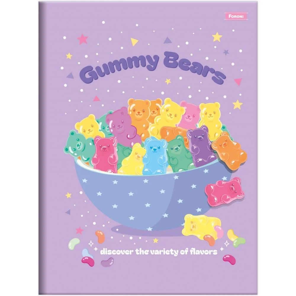 Caderno Brochurao Capa Dura Sugar Rush 80F Foroni (Pct.c/05) - imagem 8