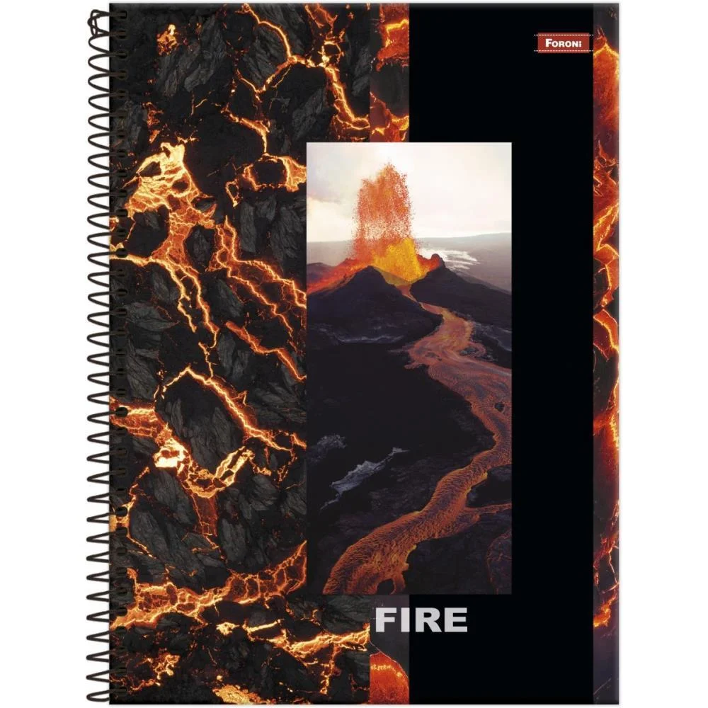 Caderno 10X1 Capa Dura 4 Elementos Mais 200Fls Foroni (Pct.c/04) - imagem 2