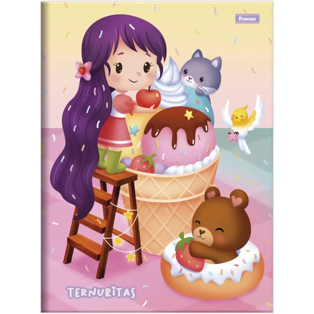 Caderno Brochura 1/4 Capa Dura Ternuritas 80F Foroni (Pct.c/05) - imagem 5