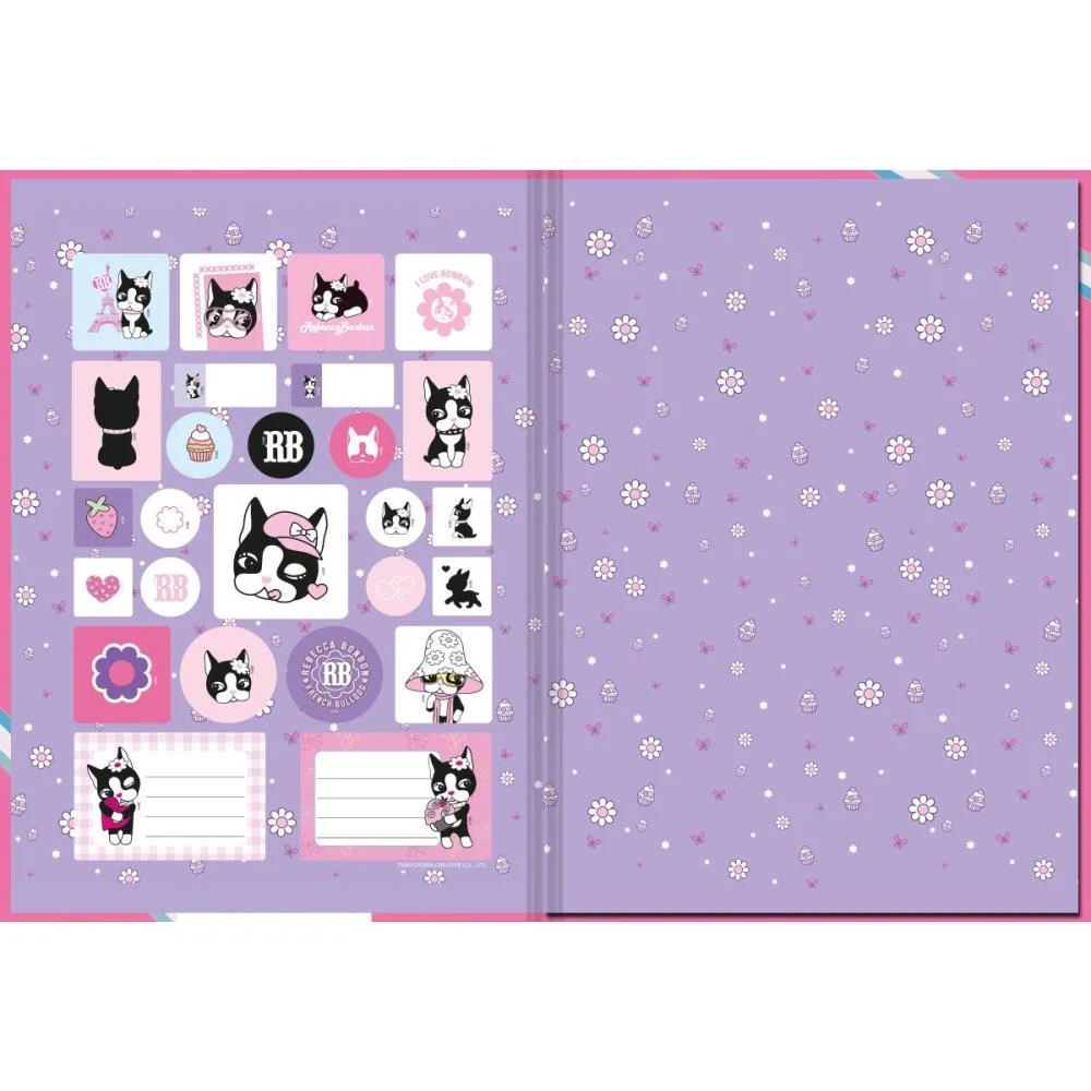 Caderno Brochurao Capa Dura Rebecca Bonbon 80F Animativa (Pct.c/05) - imagem 3