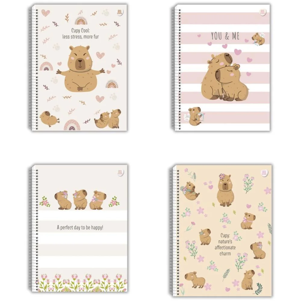 Caderno 01X1 Capa Dura Capycuties 80F Animativa (Pct.c/04) - imagem 2