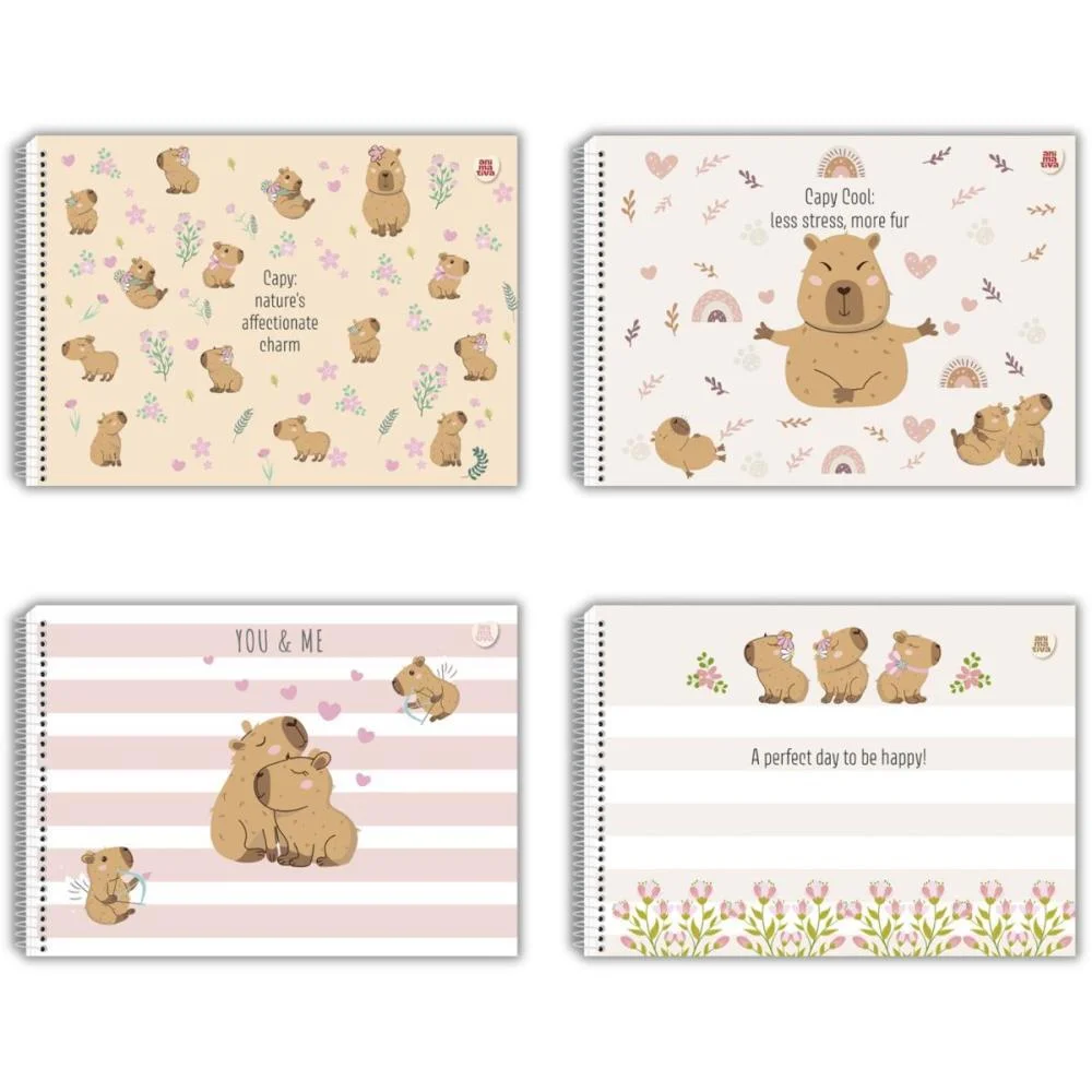 Caderno Desenho Univ Capa Dura Capycuties 60F Animativa (Pct.c/05) - imagem 2