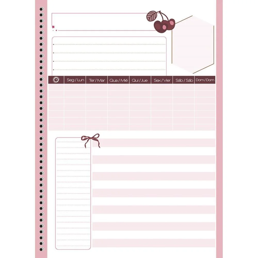 Caderno 01X1 Capa Dura Sweet Cherry 80F Animativa (Pct.c/04) - imagem 5
