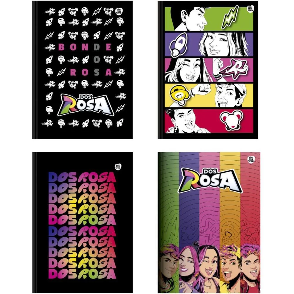 Caderno Brochurao Capa Dura Dos Rosa 80F Animativa (Pct.c/05) - imagem 5
