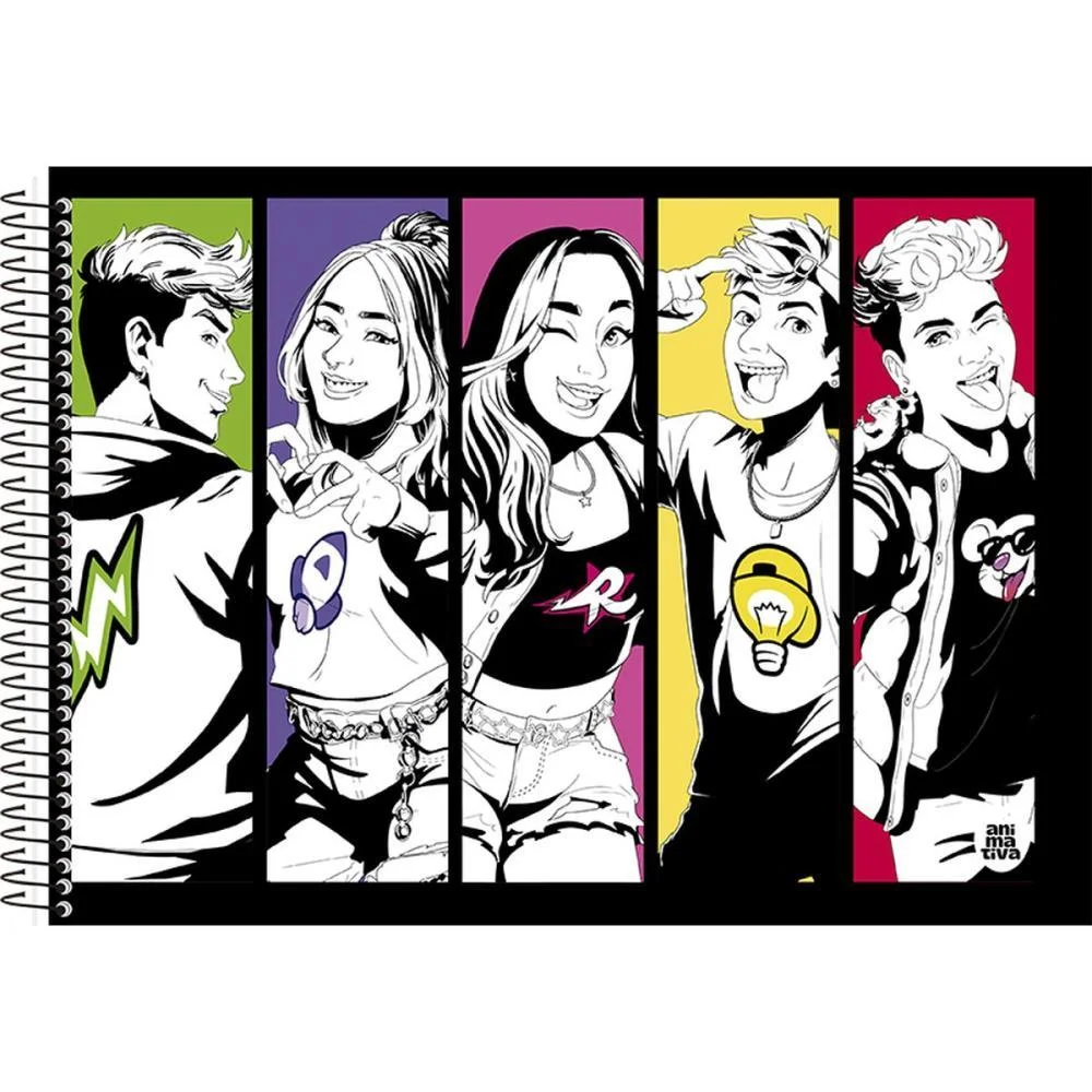 Caderno Desenho Univ Capa Dura Dos Rosa 60F Animativa (Pct.c/05) - imagem 3