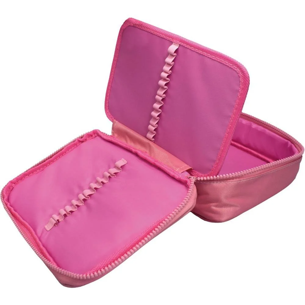 Estojo Box Tecido Rosa C/Divisorias Dac (Unidade) - imagem 3