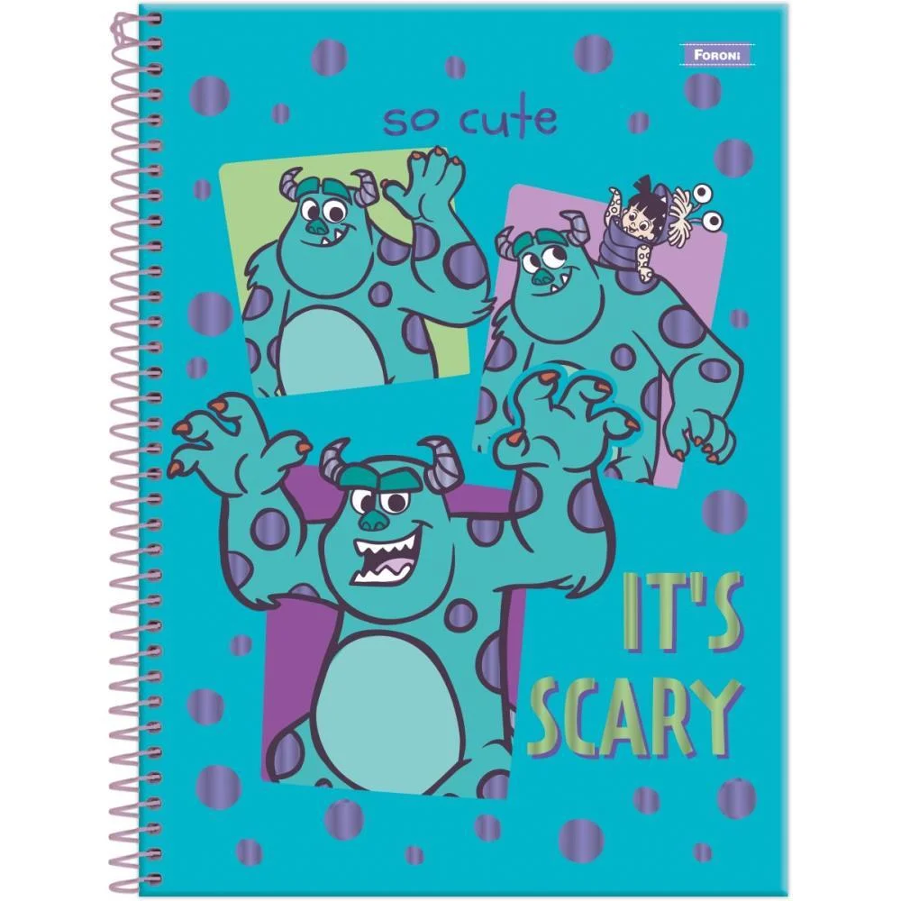 Caderno 01X1 Capa Dura Monstros S. A. 80F Foroni (Pct.c/04) - imagem 2