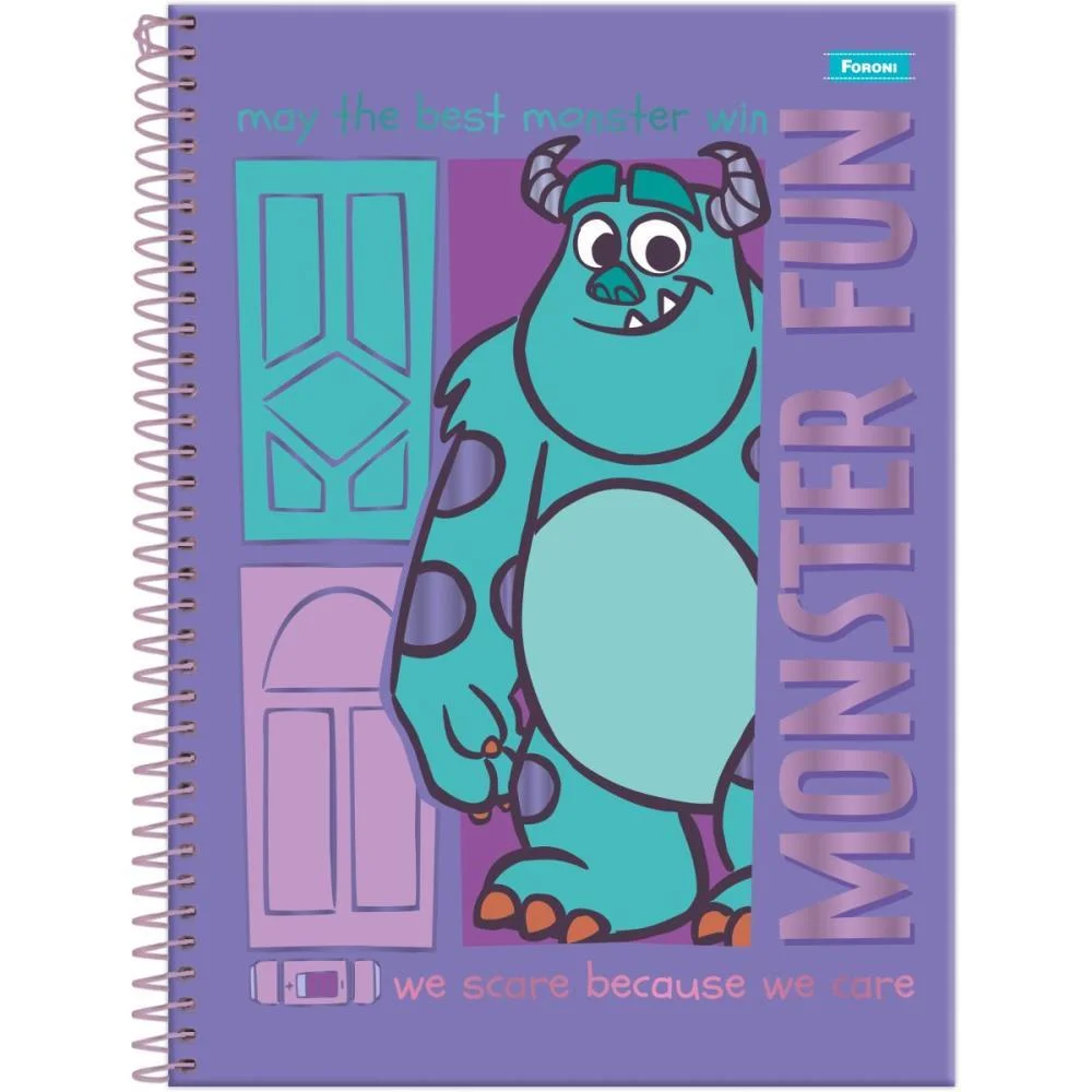 Caderno 10X1 Capa Dura Monstros S. A. 160F Foroni (Pct.c/04) - imagem 4