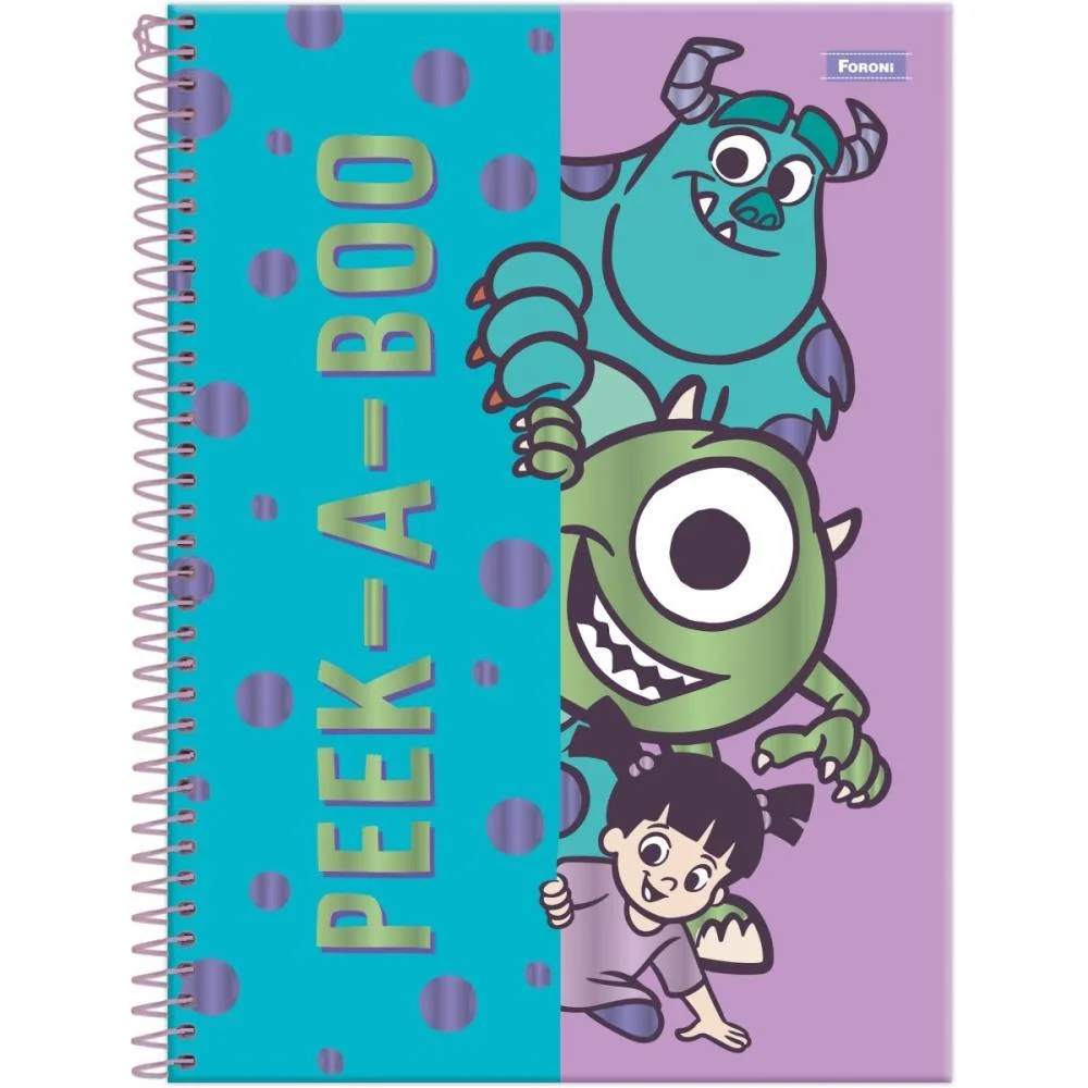 Caderno 10X1 Capa Dura Monstros S. A. 160F Foroni (Pct.c/04) - imagem 5