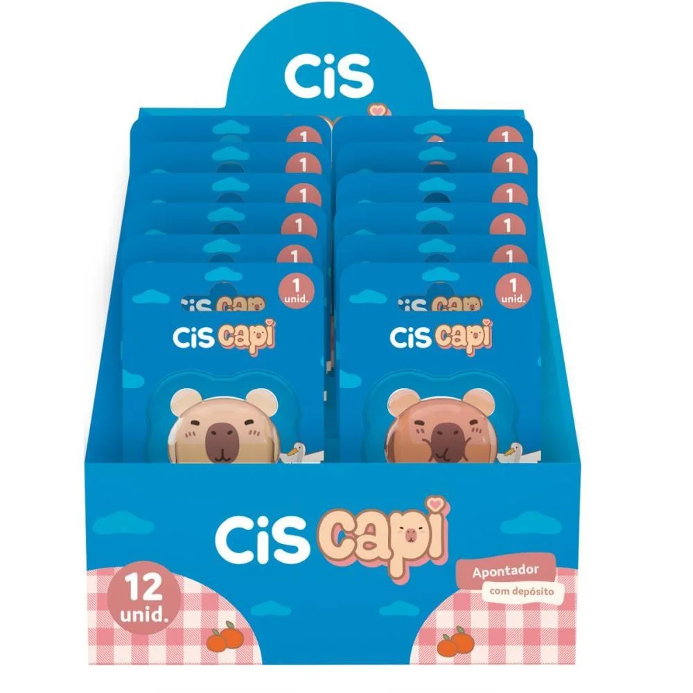 Apontador Com Deposito Decor. Capivara 2 Modelos Sortidos Sertic (Dp.c/12) - imagem 3