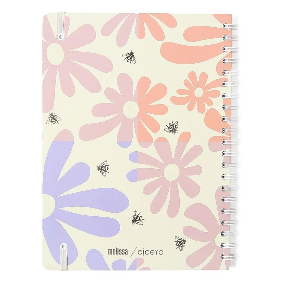 Caderno 01X1 Cp.dura Colegial Melissa Block Bloomy 80F Cicero (Unidade) - imagem 5