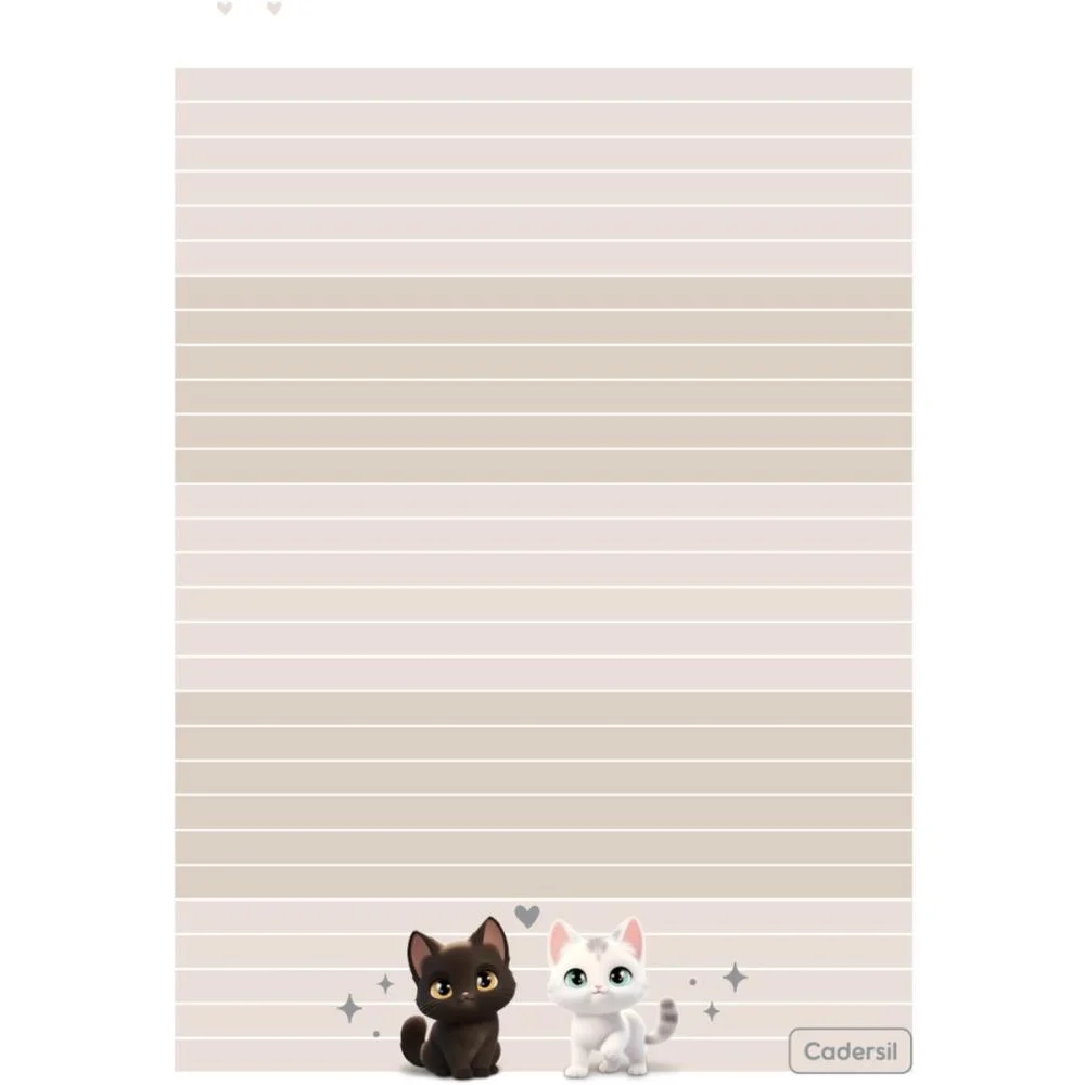 Caderno Argolado Cute Cat C/Elast 4Cap.incl.80F Cadersil (Unidade) - imagem 15