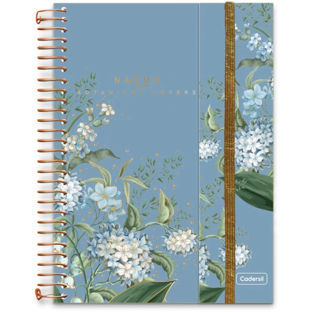 Caderno 01X1 Cp.dura Colegial Natus C/Elas+Blocos Ades.80F(S Cadersil (Unidade) - imagem 3