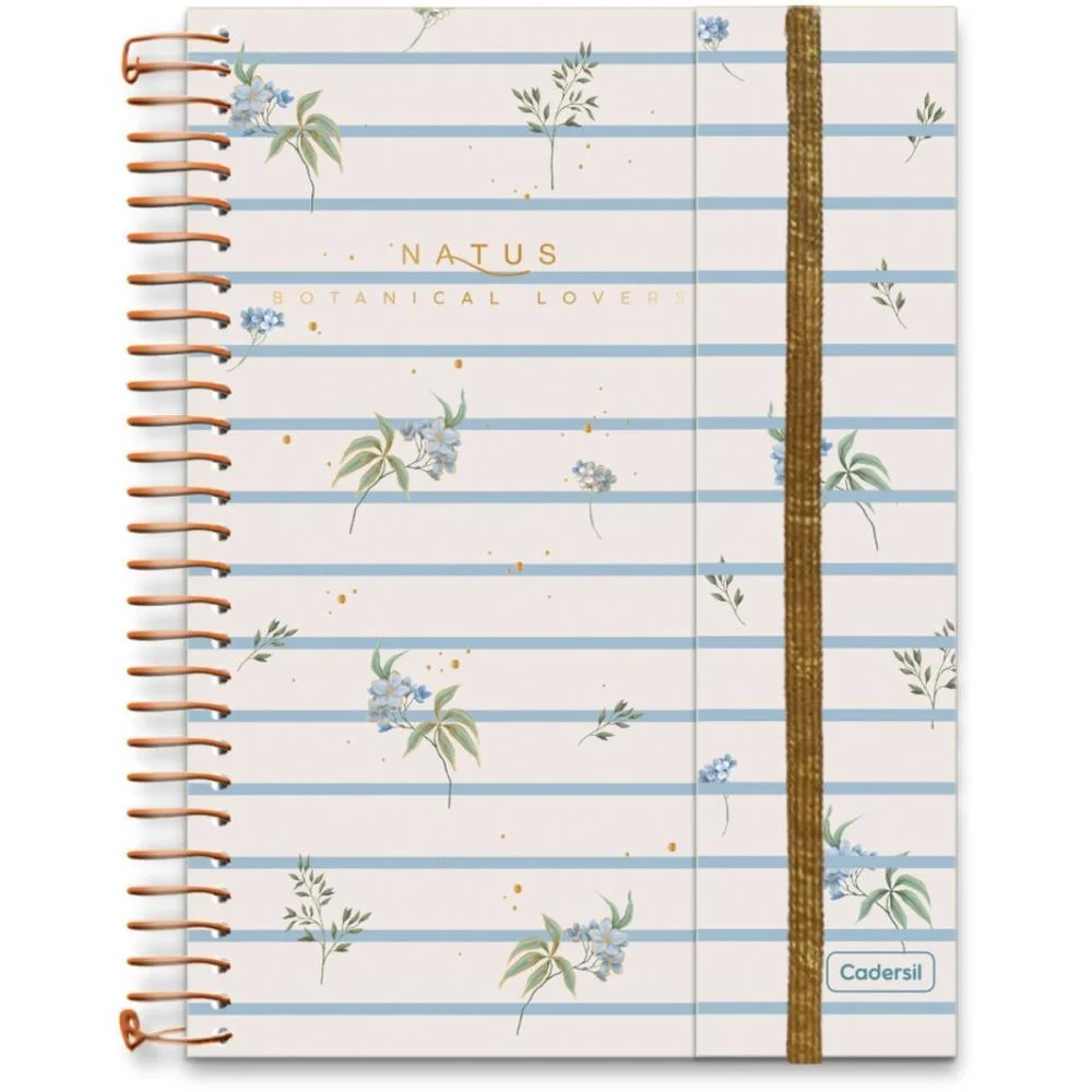 Caderno 01X1 Cp.dura Colegial Natus C/Elas+Blocos Ades.80F(S Cadersil (Unidade) - imagem 4