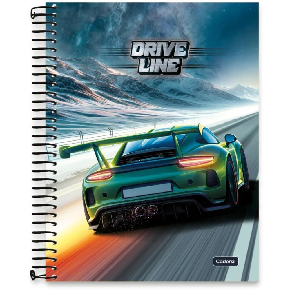 Caderno 01X1 Capa Dura Drive Line Cp.metalizada 80Fls Cadersil (Pct.c/04) - imagem 4