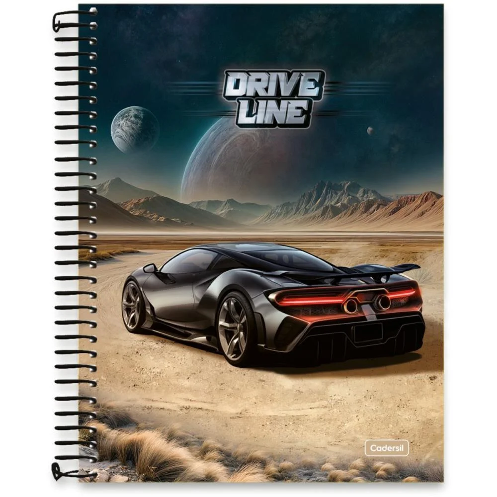 Caderno 10X1 Capa Dura Drive Line Cp.metalizada 160Fl Cadersil (Pct.c/04) - imagem 12