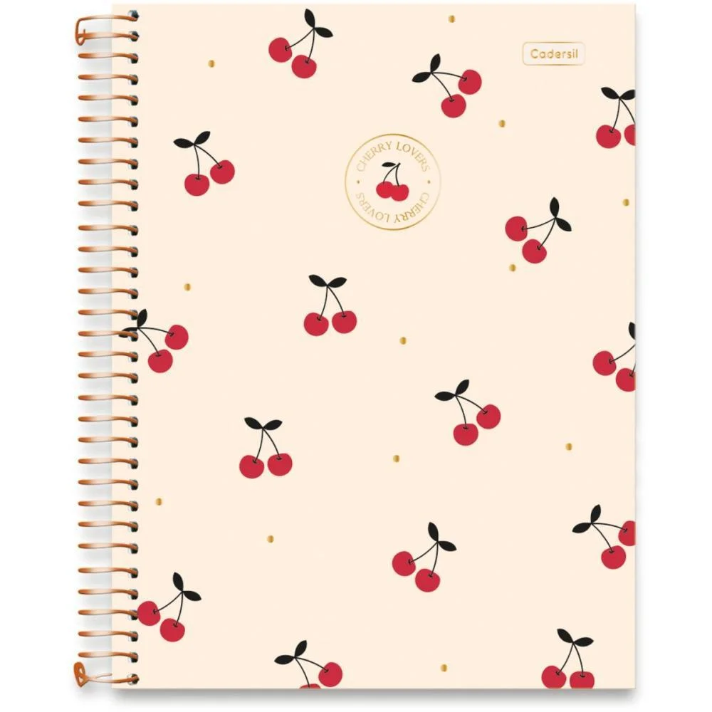 Caderno 10X1 Capa Dura Cherry Lovers 160Fls Cadersil (Pct.c/04) - imagem 11