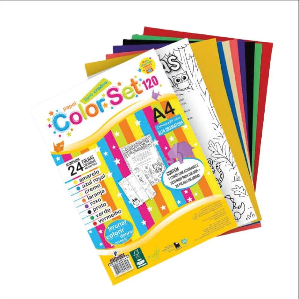 Bloco Para Educacao Artistica Color Set C/Livro A4 120G 24Fl Romitec (Unidade) - imagem 2