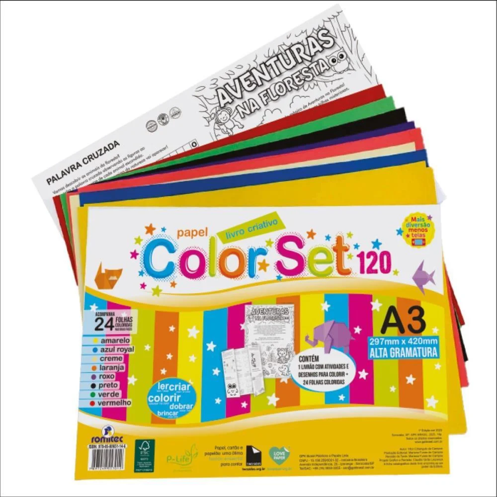 Bloco Para Educacao Artistica Color Set C/Livro A3 120G 24Fl Romitec (Unidade) - imagem 3