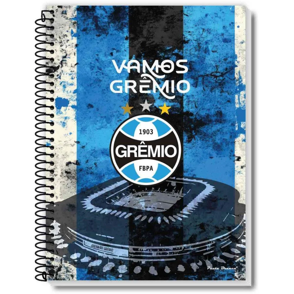 Caderno 10X1 Capa Dura Gremio 160Fls Pauta Branca (Pct.c/02) - imagem 3
