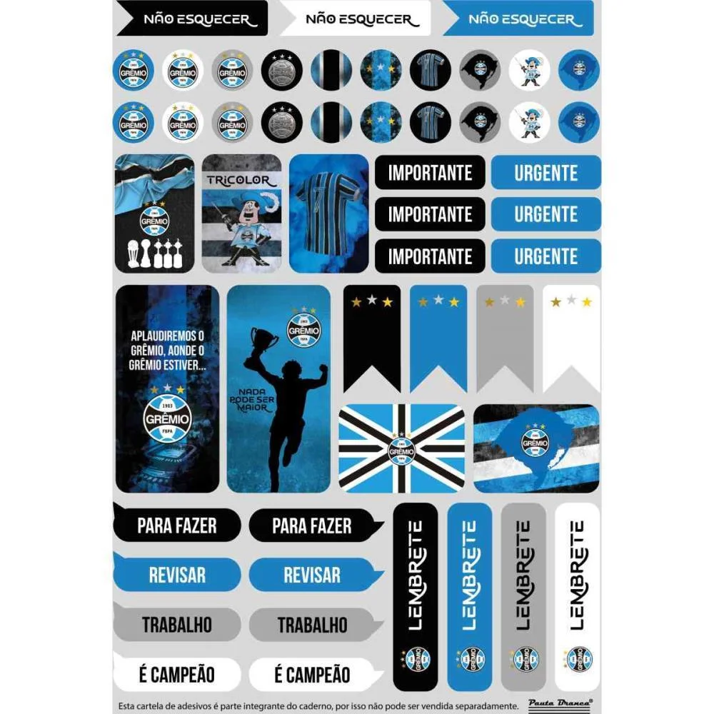 Caderno 10X1 Capa Dura Gremio 160Fls Pauta Branca (Pct.c/02) - imagem 5