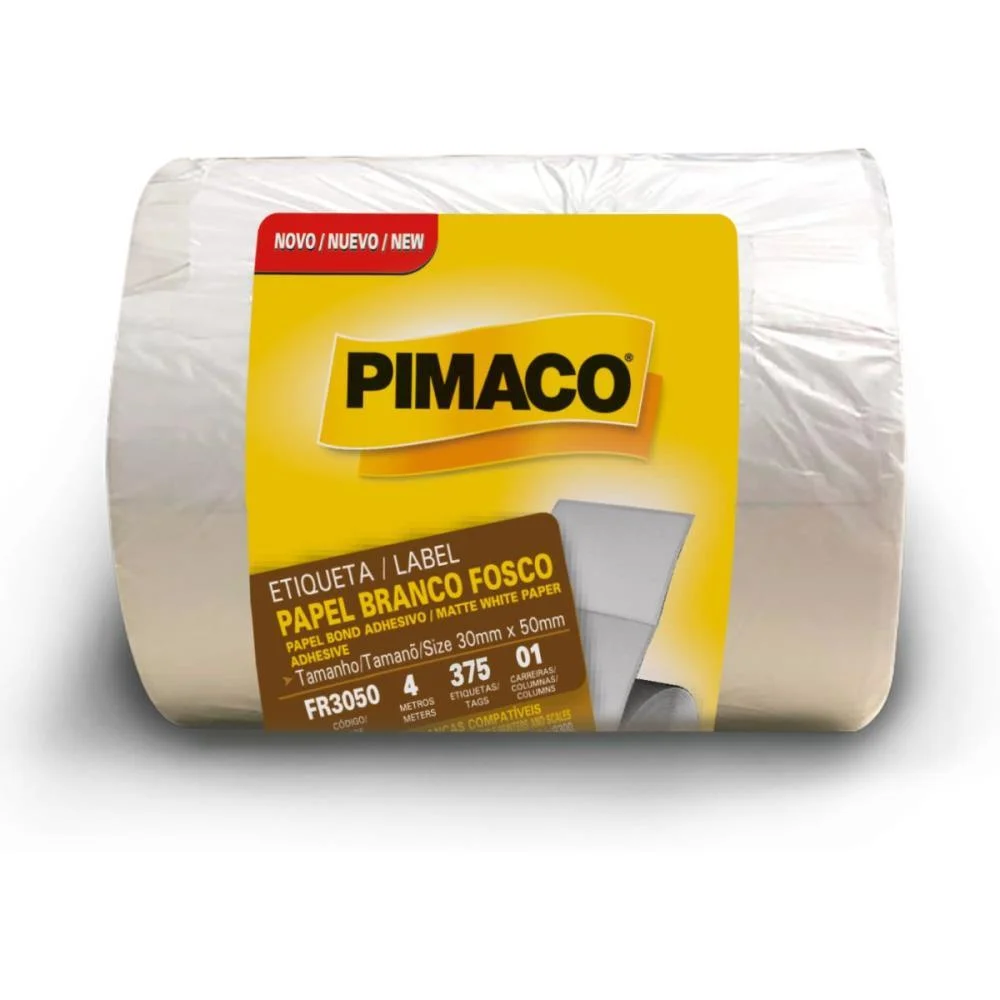 Etiqueta Adesiva Branca 30X50Mm C/75 Etiquetas Pimaco (Rolo) - imagem 3