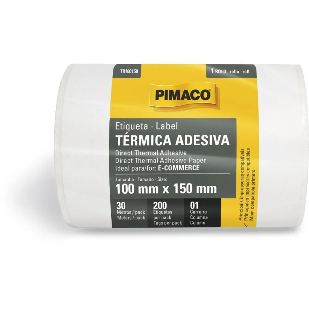 Etiqueta Adesiva Termica 100Mmx150Mm C/200 Etiq Pimaco (Rolo) - imagem 4