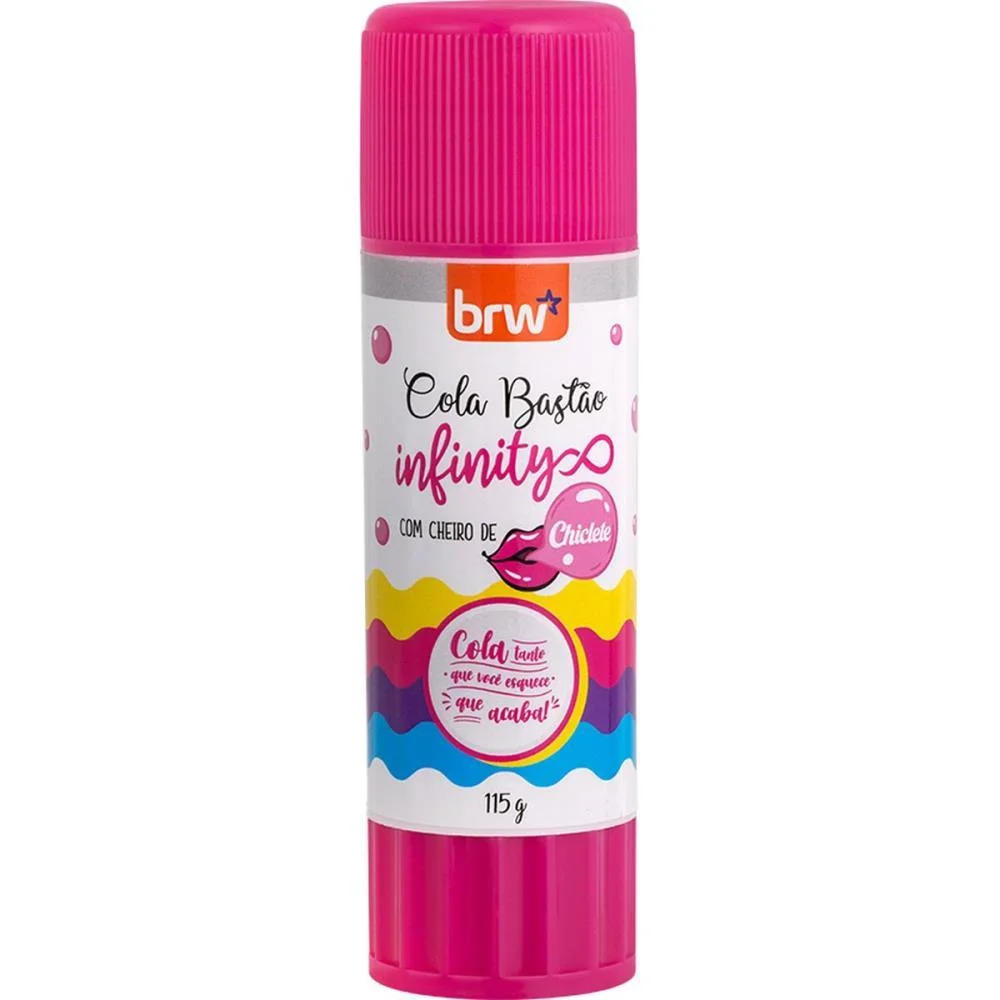 Cola Em Bastao Infinity Cheiro Chiclete 115G Brw (Pct.c/04) - imagem 2
