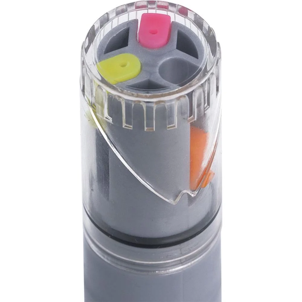 Caneta Marca Texto Gyre 3 Cores Neon Brw (Dp.c/06) - imagem 7