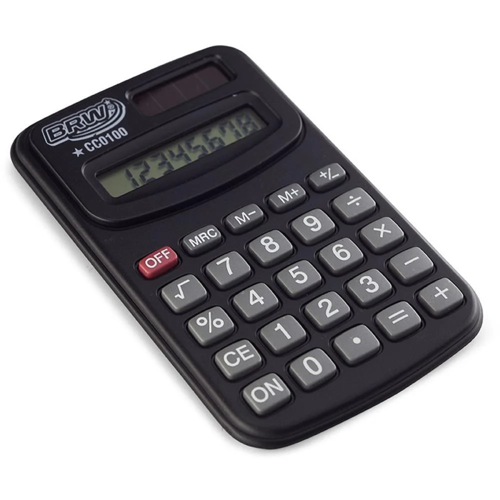 Calculadora De Bolso 8 Dig. 10,1X6,3X0,8Cm Com Capa Brw (Unidade) - imagem 3