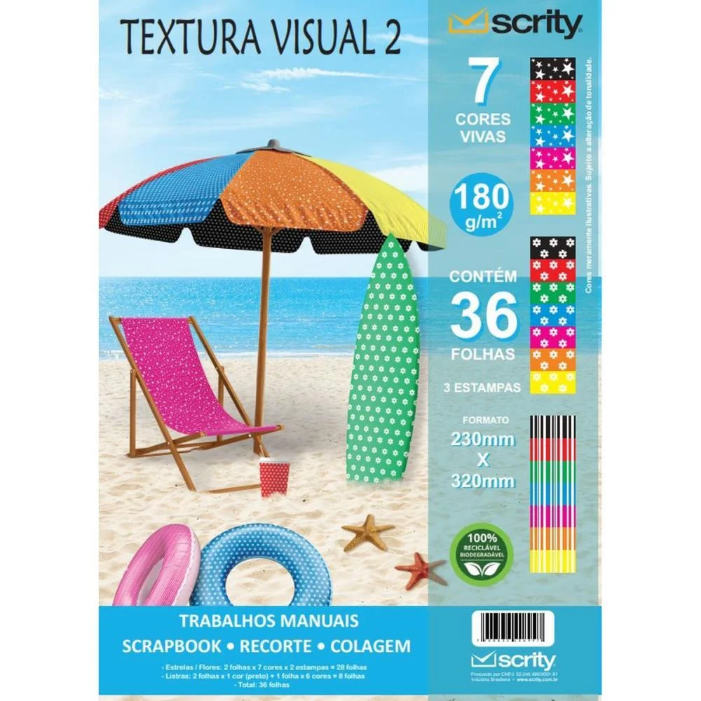 Bloco Para Educacao Artistica Textuta 2 Decorado A4 180G 36F Scrity (Pacote) - imagem 3