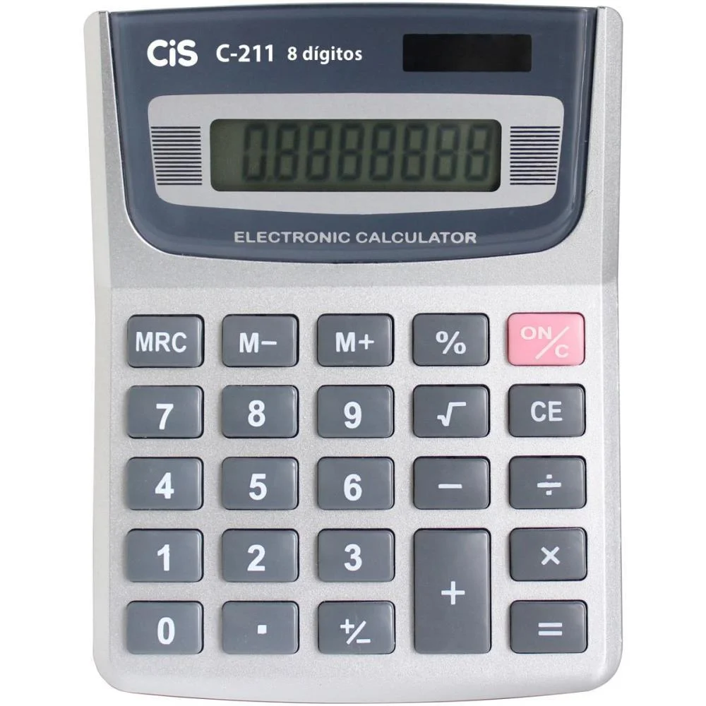 Calculadora De Mesa 8 Dig. Mod C-211 Cinza Sertic (Unidade) - imagem 3