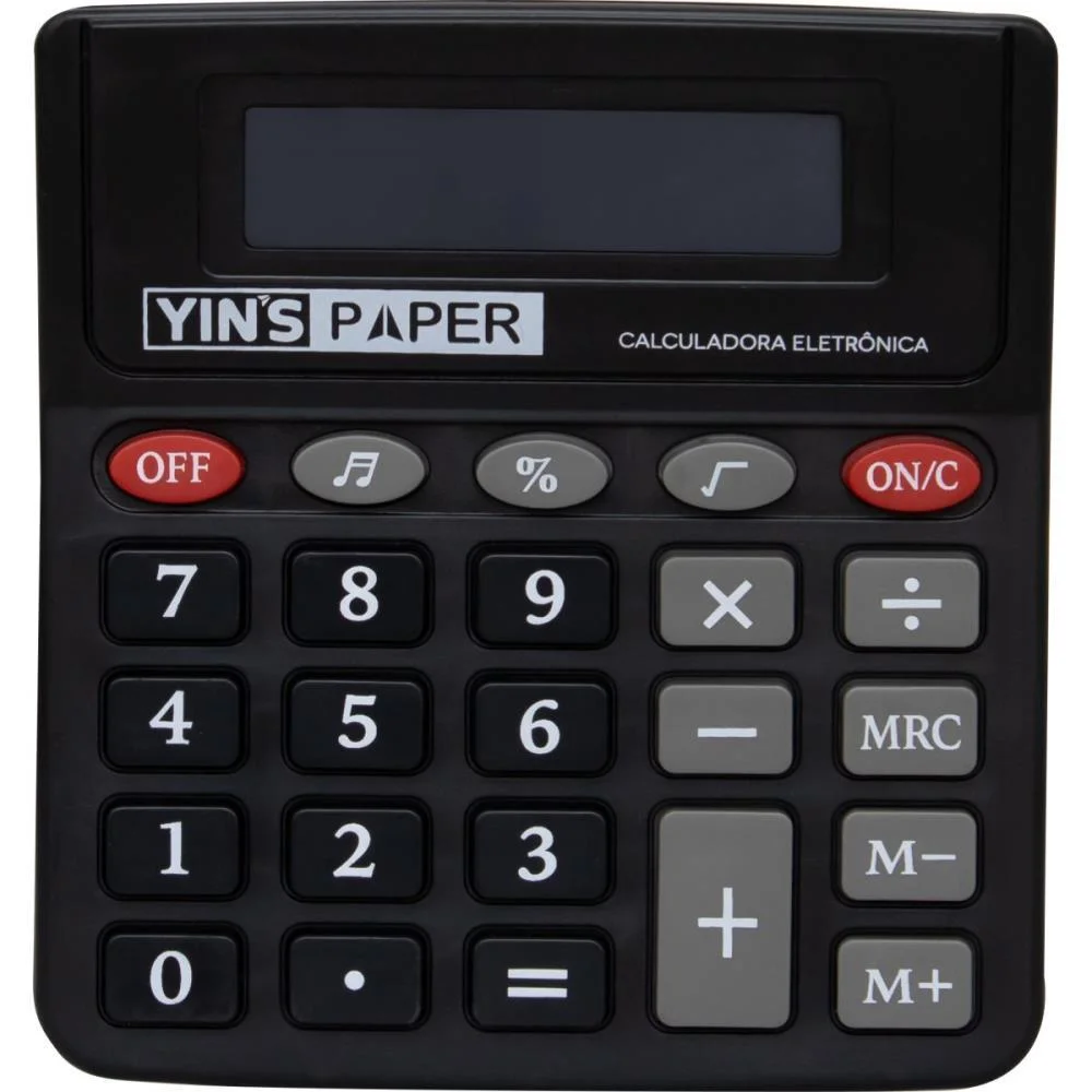 Calculadora De Mesa 8 Digitos Preto Yins (Unidade) - imagem 3