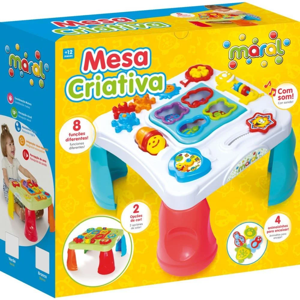 Brinquedo Educativo Mesa Criativa C/Som Branca Maral (Unidade) - imagem 4